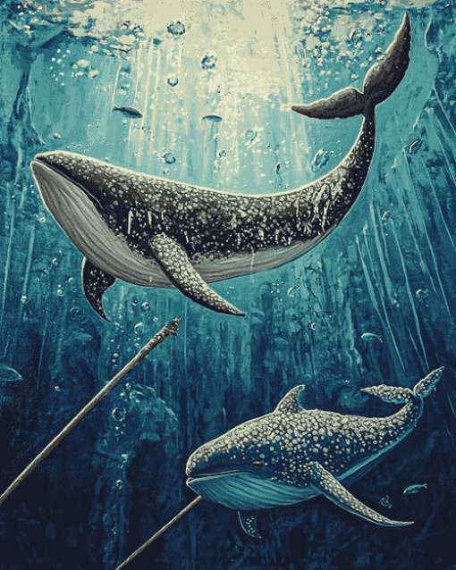 Aesthetic Narwhal Marine Diamond Painting