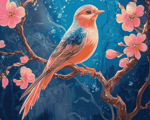 Aesthetic Neon Bird Diamond Painting