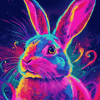 Aesthetic Neon Rabbit Diamond Painting