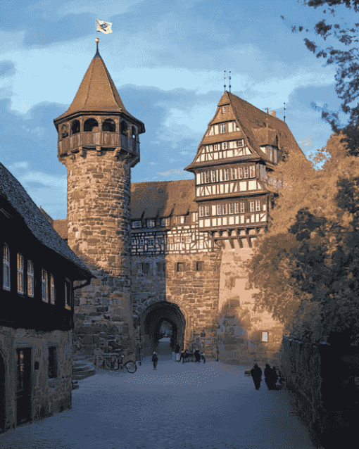 Aesthetic Nuremberg Castle Diamond Painting