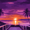 Aesthetic Ocean Sunset Diamond Painting