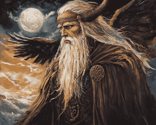 Aesthetic Odin Nordic Fantasy Diamond Painting