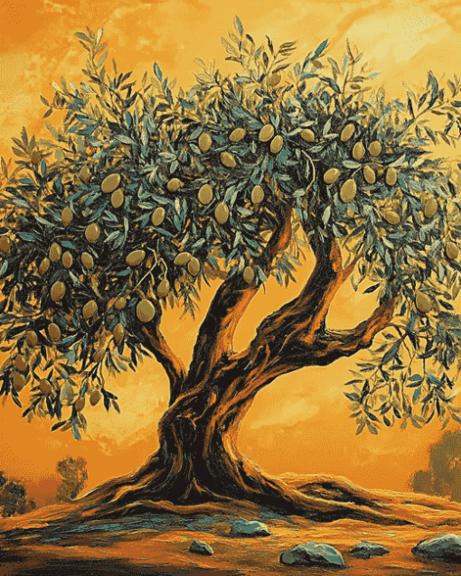 Aesthetic Olive Tree Diamond Painting