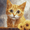 Aesthetic Orange Tabby Kittens Diamond Painting