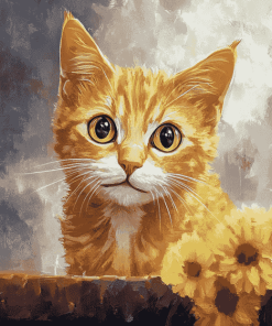 Aesthetic Orange Tabby Kittens Diamond Painting