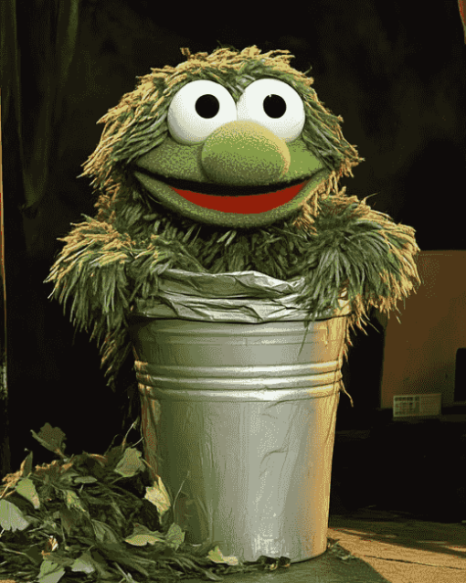 Aesthetic Oscar Grouch Diamond Painting