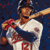 Aesthetic Ozzie Albies Baseball Diamond Painting