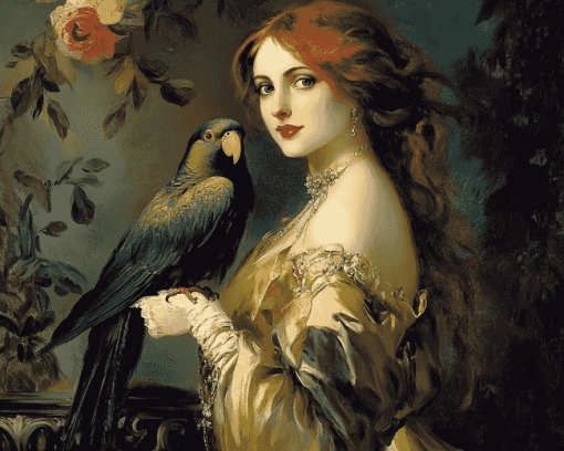 Aesthetic Parrot Vintage Diamond Painting