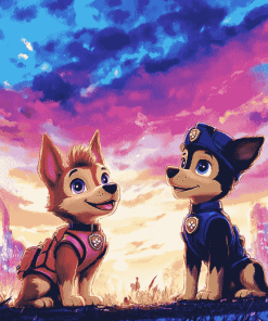 Aesthetic Paw Patrol Fantasy Diamond Painting