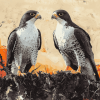 Aesthetic Peregrine Falcon Diamond Painting