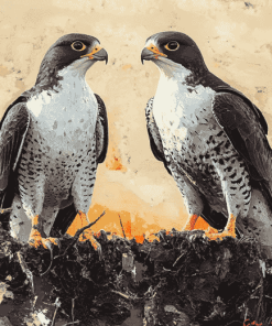 Aesthetic Peregrine Falcon Diamond Painting