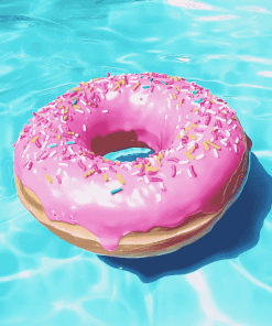 Aesthetic Pink Donut Diamond Painting