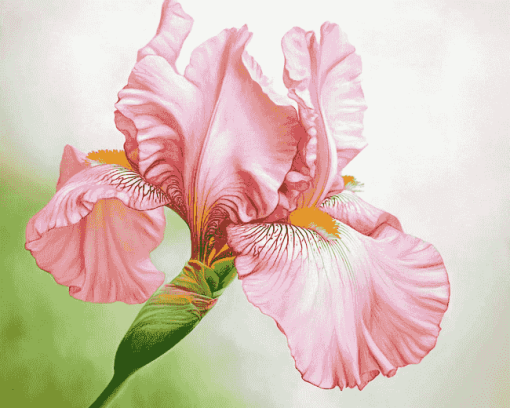 Aesthetic Pink Iris Blossoms Diamond Painting