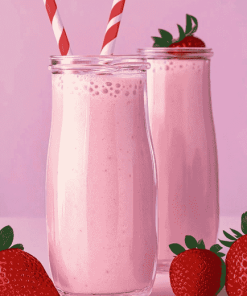 Aesthetic Pink Strawberry Milk Diamond Painting