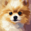 Aesthetic Pomchi Puppy Diamond Painting