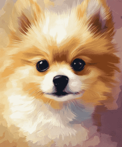 Aesthetic Pomchi Puppy Diamond Painting