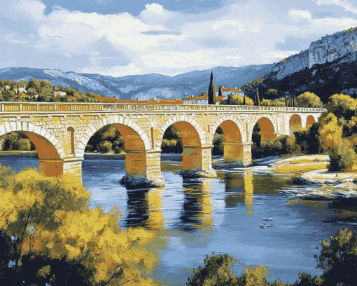 Aesthetic Pont Du Gard Diamond Painting