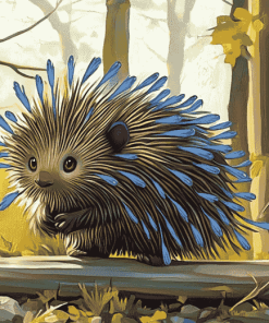 Aesthetic Porcupine Animation Diamond Painting