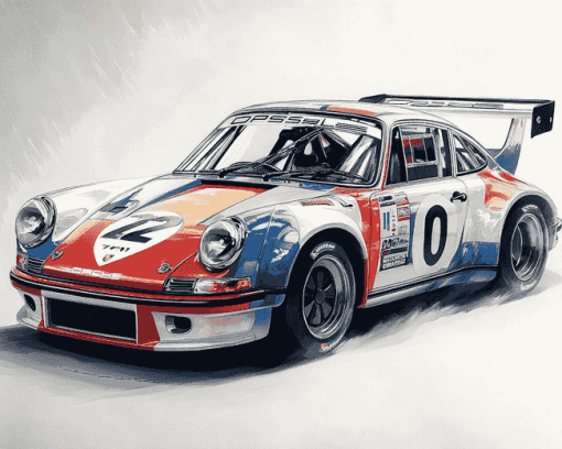 Aesthetic Porsche Race Diamond Painting