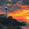 Aesthetic Portland Head Light Diamond Painting