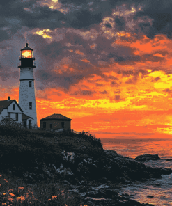 Aesthetic Portland Head Light Diamond Painting