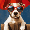 Aesthetic Puppy Sunglasses Diamond Painting