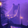 Aesthetic Purple Cityscape Diamond Painting