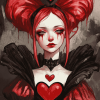 Aesthetic Queen of Hearts Anime Diamond Painting