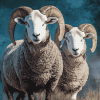 Aesthetic Ram Sheep Diamond Painting