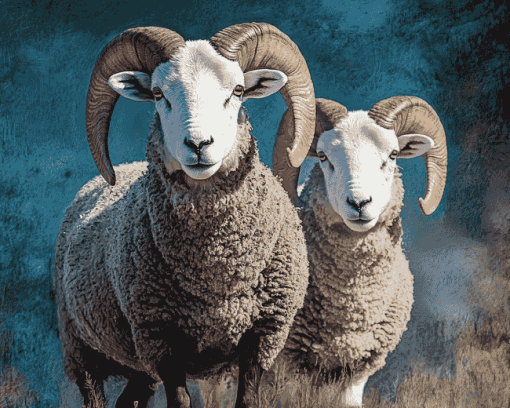 Aesthetic Ram Sheep Diamond Painting