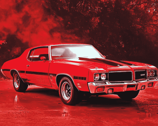 Aesthetic Red 1974 Gto Diamond Painting