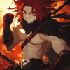 Aesthetic Red Riot Anime Diamond Painting