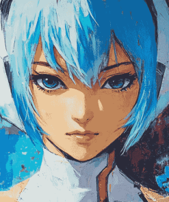 Aesthetic Rei Ayanami Anime Diamond Painting