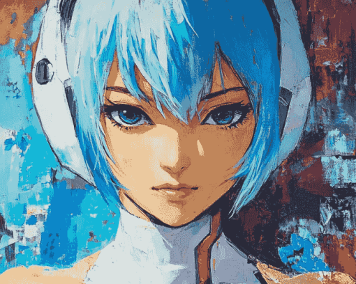 Aesthetic Rei Ayanami Anime Diamond Painting