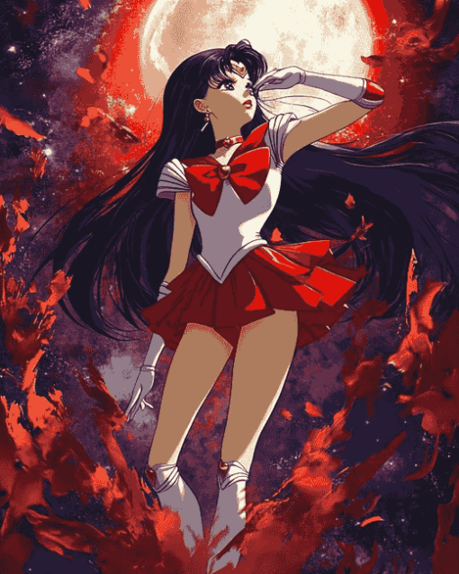 Aesthetic Sailor Mars Anime Diamond Painting