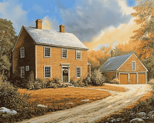 Aesthetic Saltbox House Diamond Painting