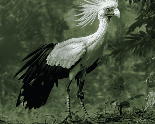 Aesthetic Secretarybird Diamond Painting