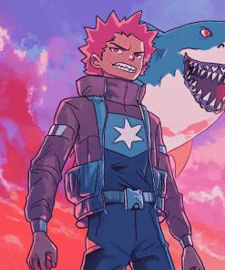 Aesthetic Shark Boy Anime Diamond Painting