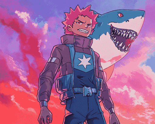 Aesthetic Shark Boy Anime Diamond Painting