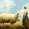 Aesthetic Sheep Portrait Diamond Painting