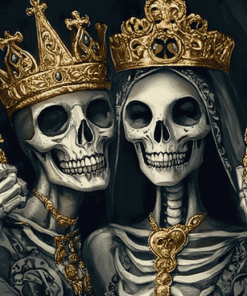 Aesthetic Skull King and Queen Diamond Painting