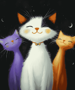 Aesthetic Smile Cat Diamond Painting