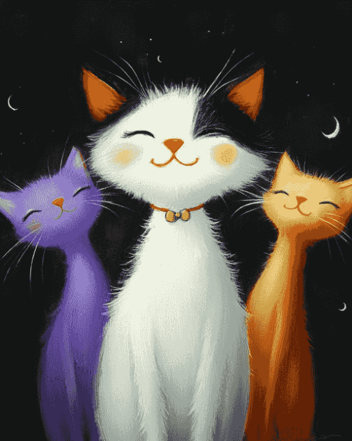 Aesthetic Smile Cat Diamond Painting