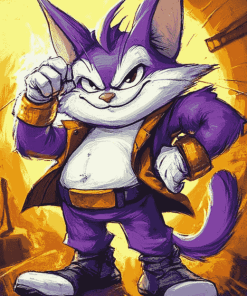 Aesthetic Sonic Big The Cat Diamond Painting