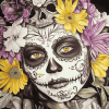 Aesthetic Sugar Skull Girl Diamond Painting