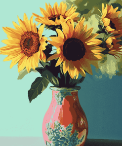 Aesthetic Sunflower Vase Art Diamond Painting