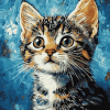 Aesthetic Tabby Kitten Diamond Painting