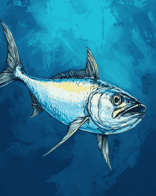 Aesthetic Tarpon Fish Diamond Painting