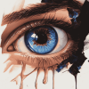 Aesthetic Tearful Eye Anime Diamond Painting