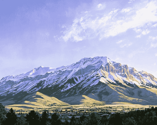 Aesthetic Timpanogos Landscape Diamond Painting